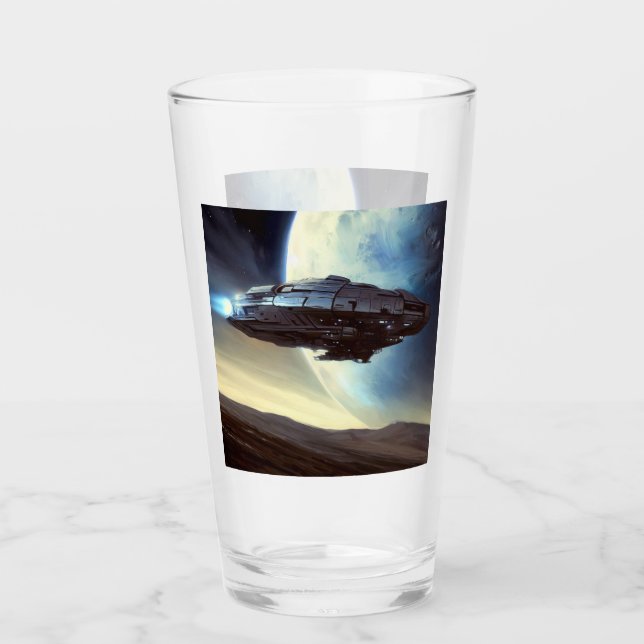 SF Orbiting Spaceship 2 Glass (Front)