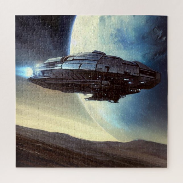 SF Orbiting Spaceship (2) Jigsaw Puzzle (Vertical)