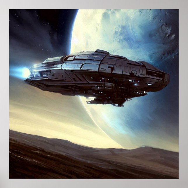 SF Orbiting Spaceship 2 Poster (Front)