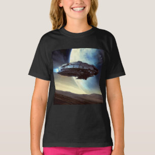 SF Orbiting Spaceship 2 T-Shirt