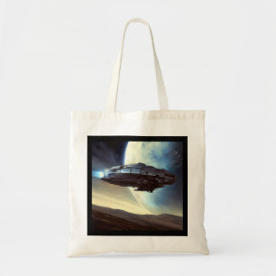 SF Orbiting Spaceship 2 Tote Bag
