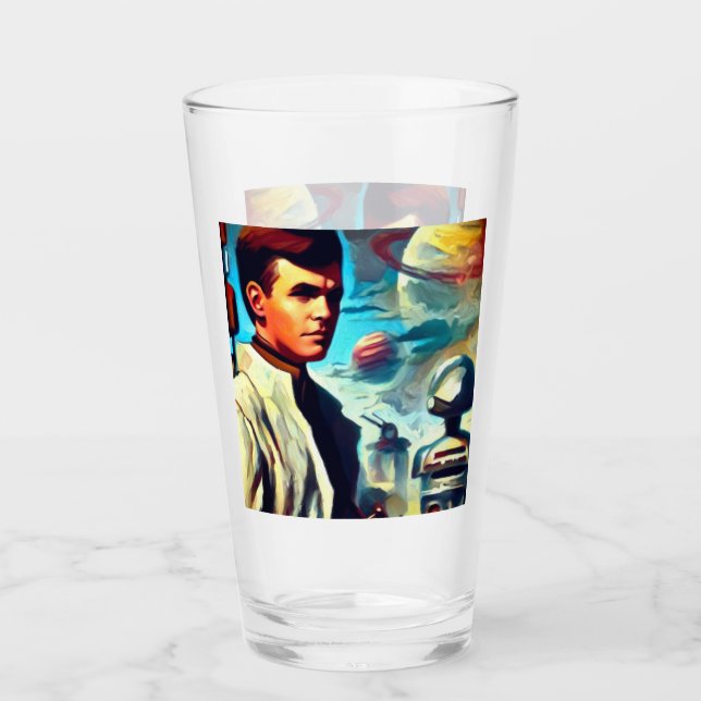 SF Pulp Magazine Cover Style 2 Glass (Front)