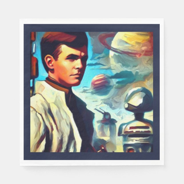 SF Pulp Magazine Cover Style 2 Napkin (Front)
