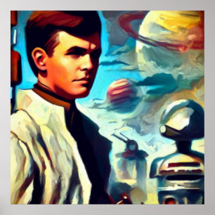 SF Pulp Magazine Cover Style 2 Poster