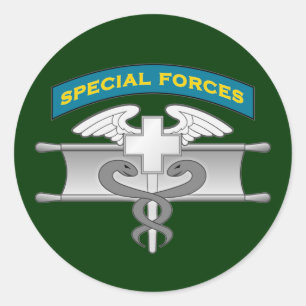 SF Q-tab and Expert Medic badge - EIB Classic Round Sticker