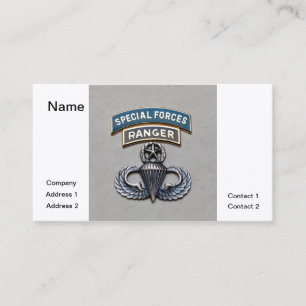SF Ranger Master Airborne Business Card