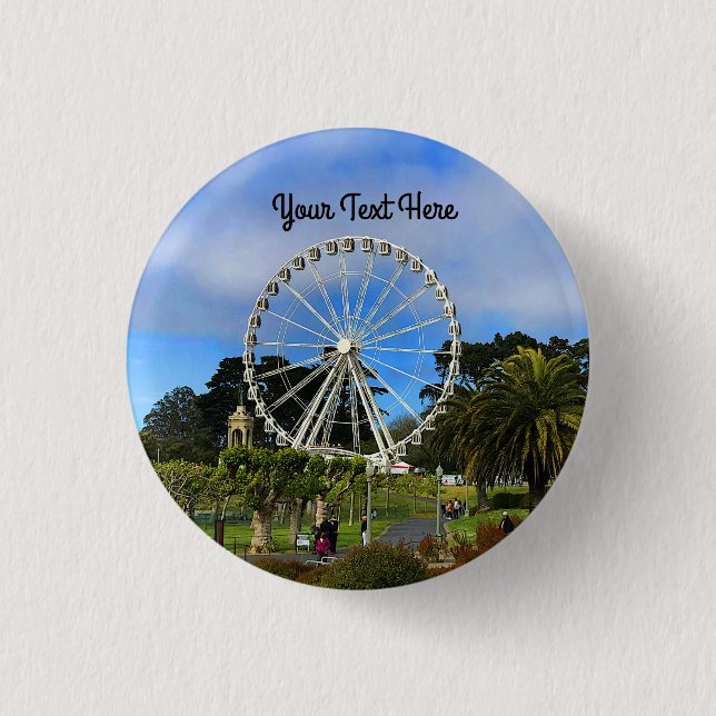 SF SkyStar Observation Wheel #1 Pinback Button (Front)