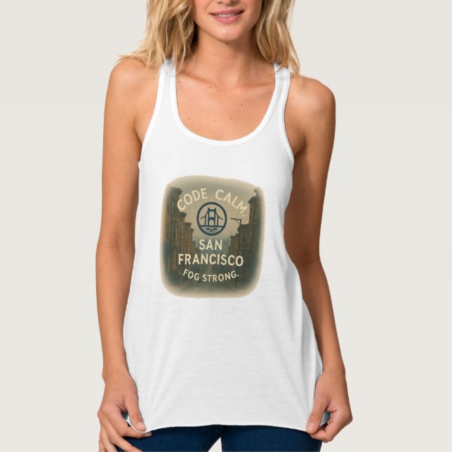 SF Tank Code Calm Fog Strong Feminine Motion Wear (Front)