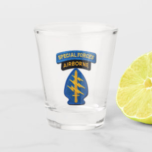 SFGA SFG Special Forces Group Green Berets Veteran Shot Glass