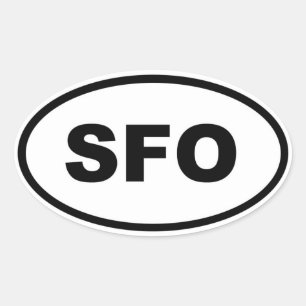 SFO San Francisco oval Sticker