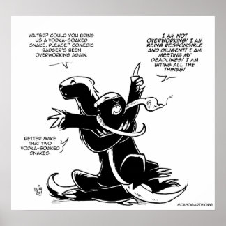 SFWA Honey Badgers: Overworking Poster