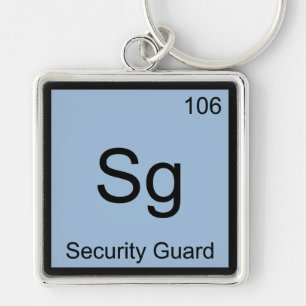 Sg - Security Guard Chemistry Element Symbol Funny Key Ring