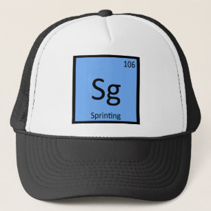 Sg - Sprinting Track and Field Chemistry Symbol Trucker Hat
