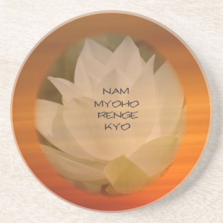 SGI Buddhist Coasters with Lotus Flower and NMRK