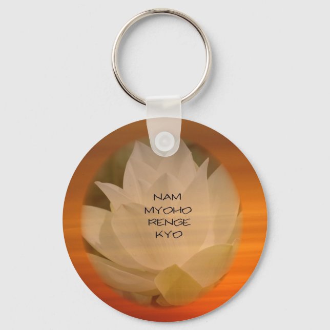 SGI Buddhist Key Chain Lotus "Nam Myoho Renge Kyo" (Front)