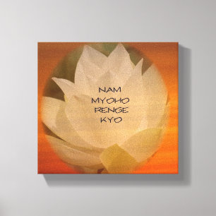 SGI Buddhist Poster - Lotus "Nam Myoho Renge Kyo" Canvas Print