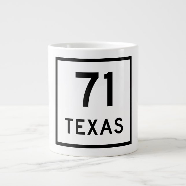 SH 71 Texas Sign Large Coffee Mug (Front)