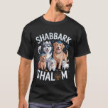 Shabbark Shalom Hanukkah Jewish Dog Menorah Shabba T-Shirt<br><div class="desc">Shabbark Shalom Hanukkah Jewish Dog Menorah Shabbat</div>