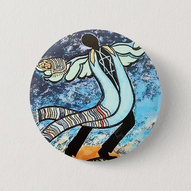 Shabbat 6 Cm Round Badge (Front)