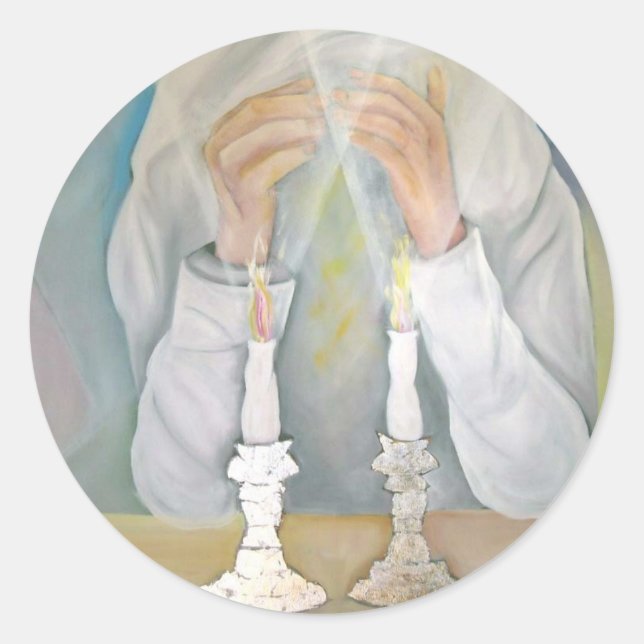 Shabbat Classic Round Sticker (Front)