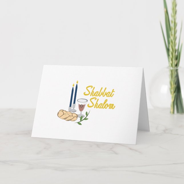 Shabbat Shalom Card (Front)