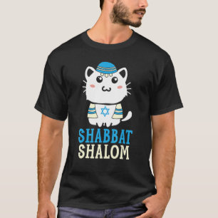 Shabbat Shalom Cat  Holy Day Judaism Yom Kippur 1 T-Shirt