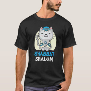 Shabbat Shalom Cat Holy Day Judaism Yom Kippur T-Shirt
