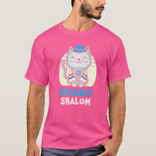 Shabbat Shalom Cat Holy Day Judaism Yom Kippur T-Shirt