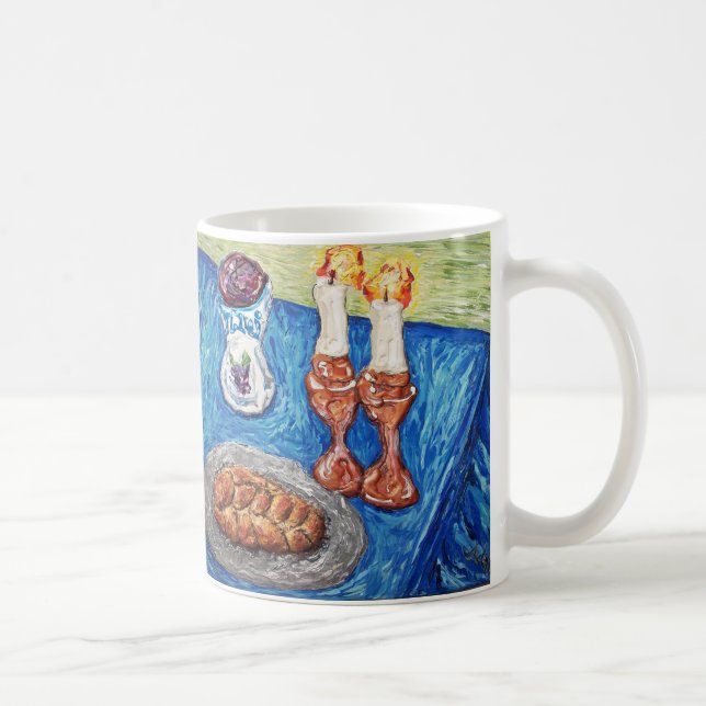 "Shabbat Shalom" Coffee Mug (Right)