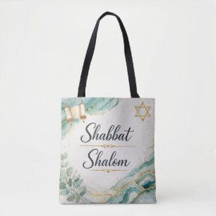Shabbat Shalom, Jewish Holiday, Shabbos, Sabbath Tote Bag