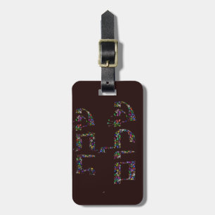 Shabbat shalom made with Gemstones in All Colours Luggage Tag