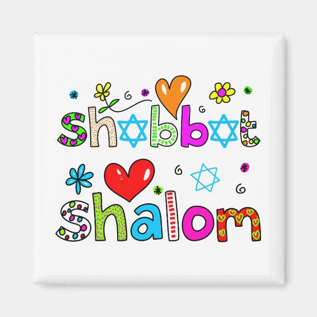 Shabbat, Shalom Magnet (Front)