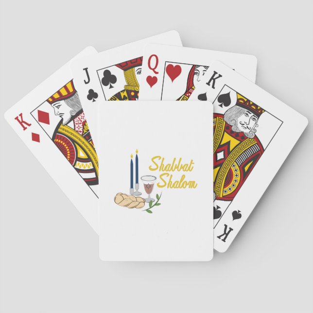 Shabbat Shalom Playing Cards (Back)