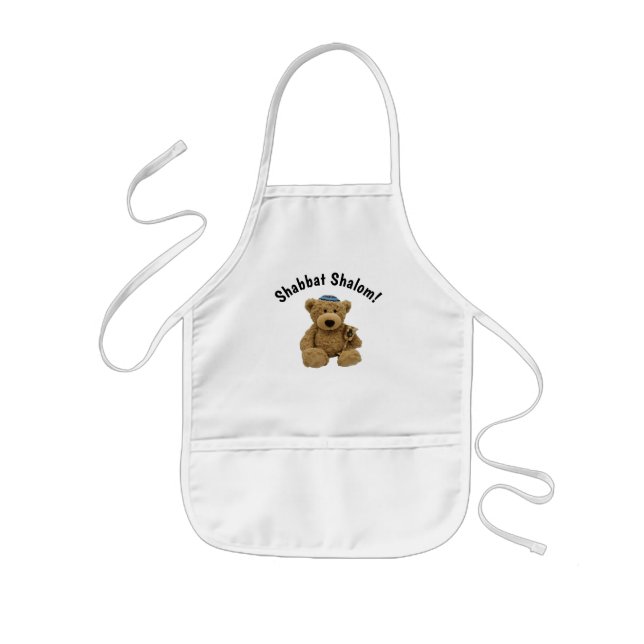Shabbat Shalom Teddy Bear Apron (Front)