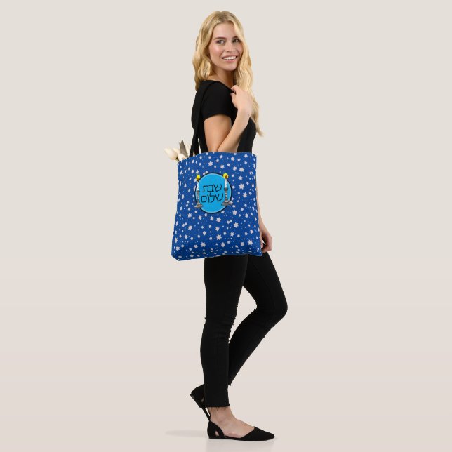 Shabbat Shalom Tote Bag (On Model)