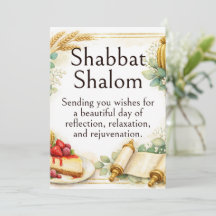 Shabbat Shalom, Watercolor Whimsical Succulents 