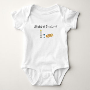 Shabbat Sketch Baby Bodysuit