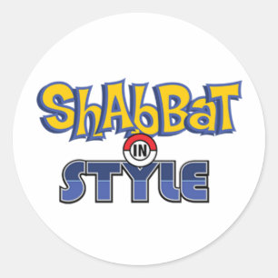 Shabbat Style Classic Round Sticker