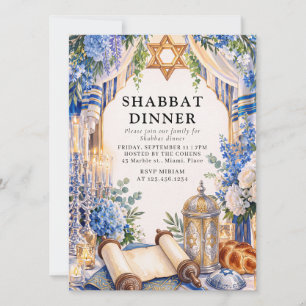Shabbos Dinner Shabbat Dinner Jewish Family Invitation