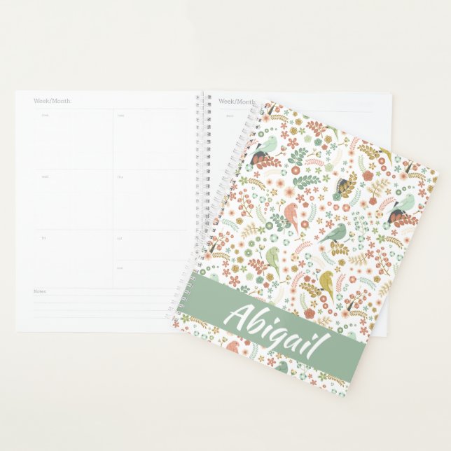 Shabby Birds & Branches Personalised Planner (Display)