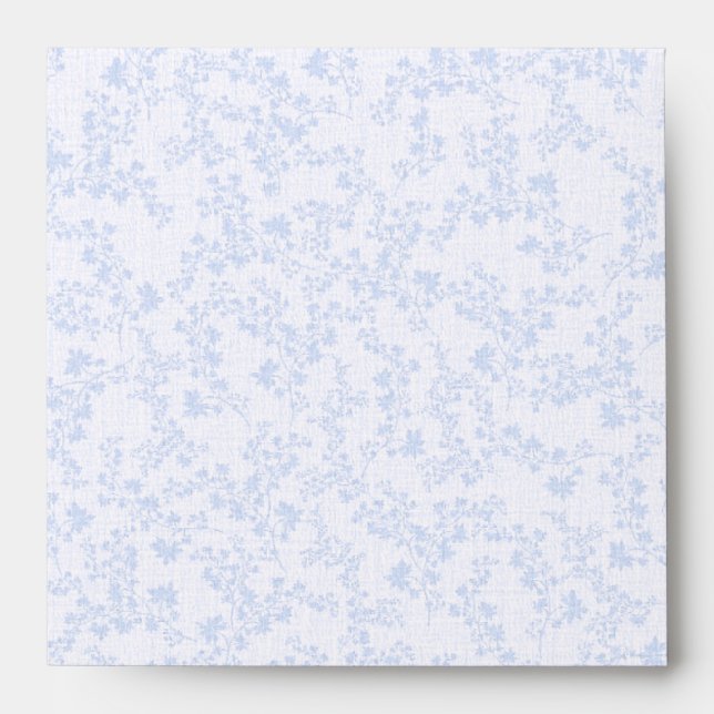 Shabby Blue Victorian Style Wedding Envelopes (Front)