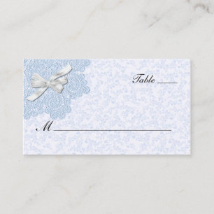 Shabby Blue Victorian Wedding Escort Card
