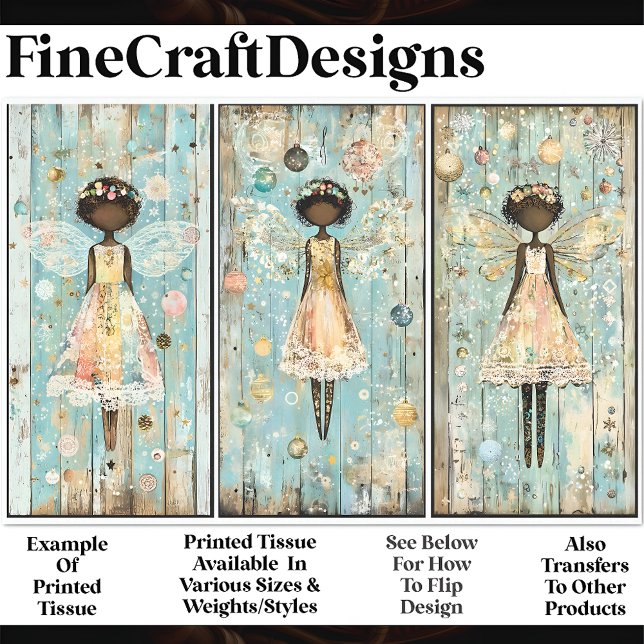 Shabby Chic African American Angels AM2 Decoupage Tissue Paper (Creator Uploaded)