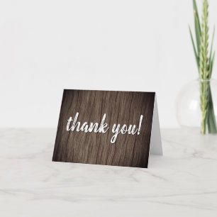 Shabby Chic and Rustic "thank you!" Thank You Card