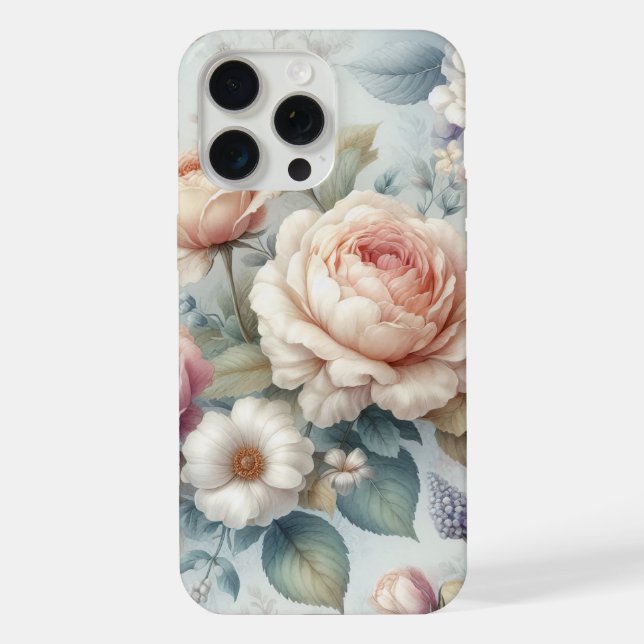 Shabby Chic Antique Rose  iPhone Case (Back)