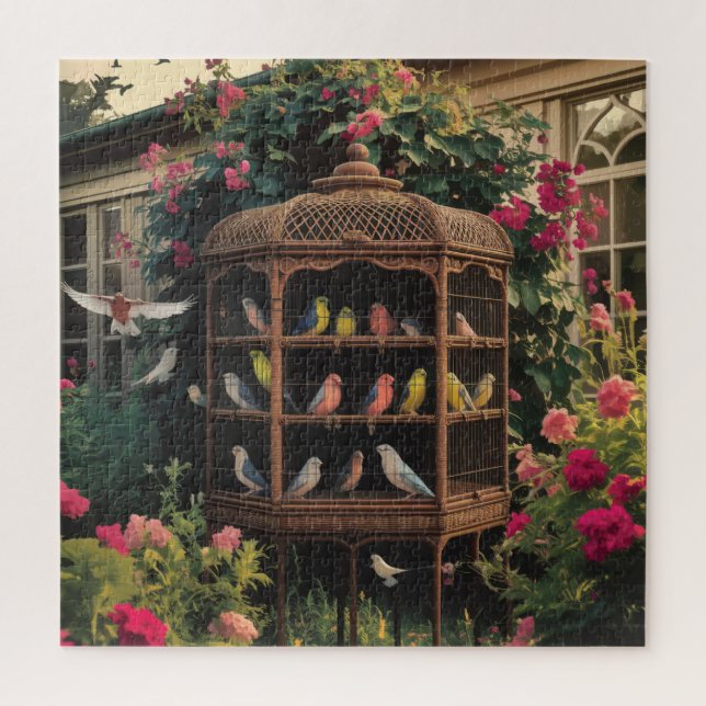 Shabby Chic Birdcage Puzzle (Vertical)
