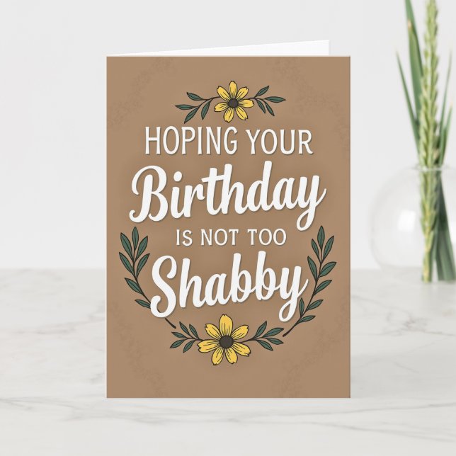 Shabby Chic Birthday Card (Front)