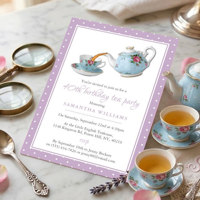 Shabby Chic Birthday Tea Party Invitation (Creator Uploaded)