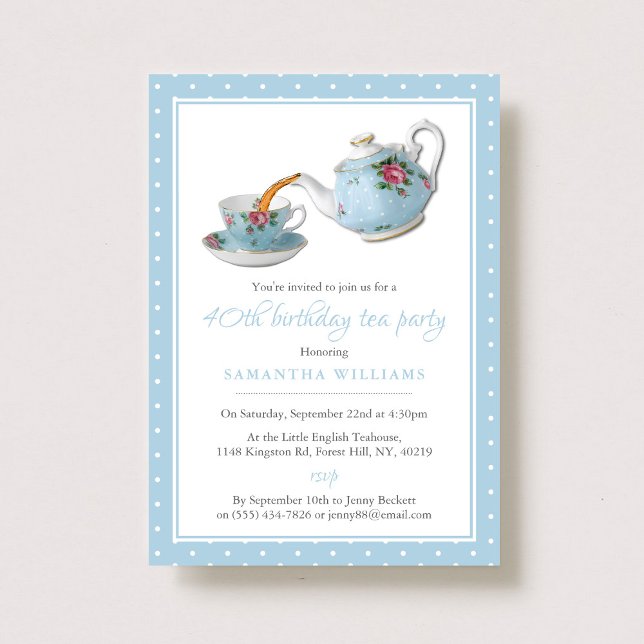 Shabby Chic Birthday Tea Party Invitation (Creator Uploaded)