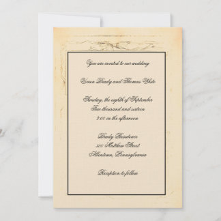Shabby Chic Bow Wedding Invitation